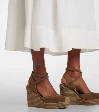 Brunello Cucinelli Monili 80 suede espadrille wedges | Thumbnail 6 Brunello Cucinelli Monili 80 suede espadrille wedges | Thumbnail 6