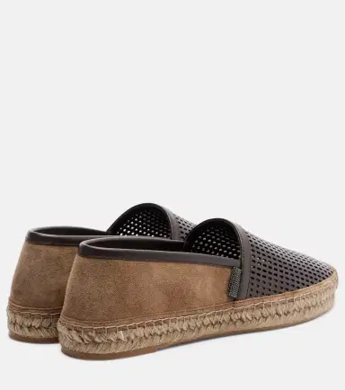 Brunello Cucinelli Monili leather and suede espadrilles | Thumbnail 2 Brunello Cucinelli Monili leather and suede espadrilles | Thumbnail 2