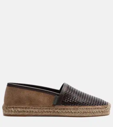 Brunello Cucinelli Monili leather and suede espadrilles | Thumbnail 4 Brunello Cucinelli Monili leather and suede espadrilles | Thumbnail 4