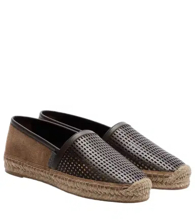 Brunello Cucinelli Monili leather and suede espadrilles | Thumbnail 1 Brunello Cucinelli Monili leather and suede espadrilles | Thumbnail 1