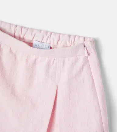 Gucci Kids GG cotton piqué skirt | Thumbnail 3