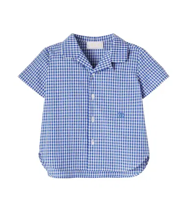 Gucci Kids Baby checked cotton shirt | Thumbnail 1 Gucci Kids Baby checked cotton shirt | Thumbnail 1