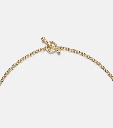 Octavia Elizabeth Bermuda Grass 18kt gold chain necklace with beryl and diamonds | Thumbnail 3