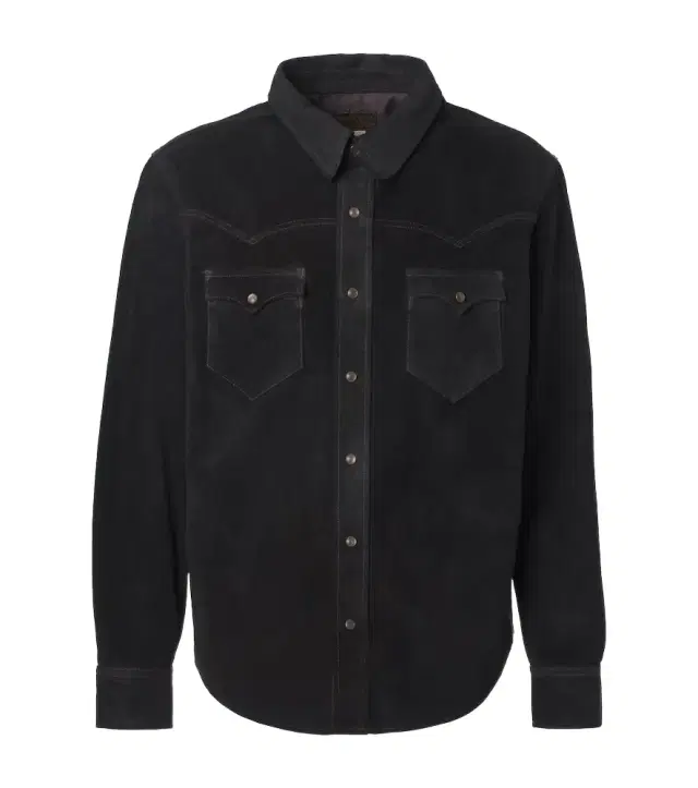 RRL Suede Western shirt
