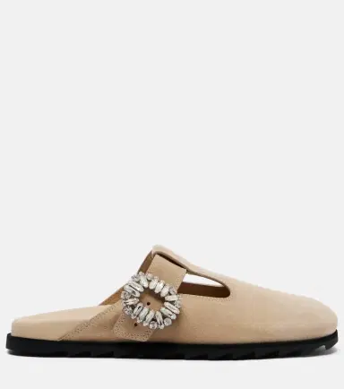 Roger Vivier Slidy Viv' embellished suede mules | Thumbnail 2