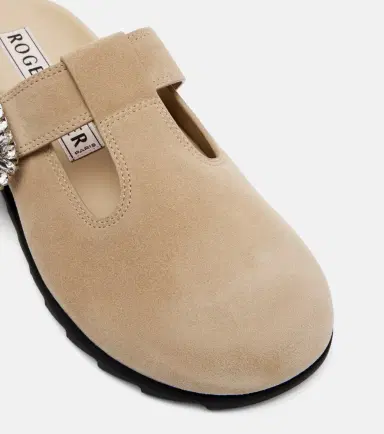 Roger Vivier Slidy Viv' embellished suede mules | Thumbnail 3