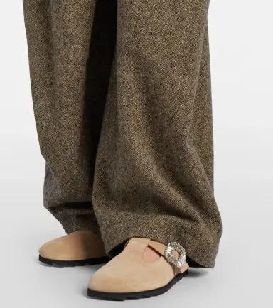 Roger Vivier Slidy Viv' embellished suede mules | Thumbnail 6