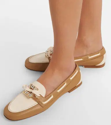 Roger Vivier Embellished leather boat shoes | Thumbnail 5 Roger Vivier Embellished leather boat shoes | Thumbnail 5