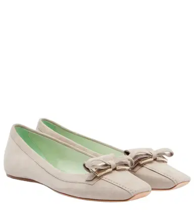 Roger Vivier Trompette suede ballet flats | Thumbnail 1 Roger Vivier Trompette suede ballet flats | Thumbnail 1