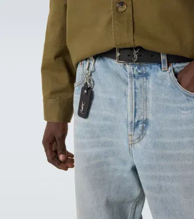 Saint Laurent Cassandre leather keychain | Thumbnail 5 Saint Laurent Cassandre leather keychain | Thumbnail 5