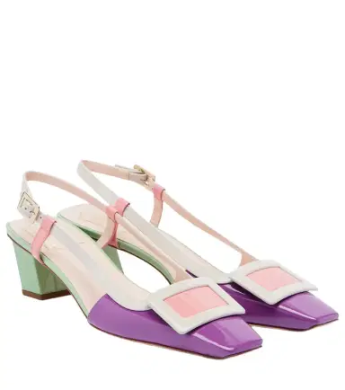 Roger Vivier Belle Vivier patent leather slingback pumps | Thumbnail 1