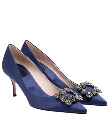 Roger Vivier Efflorescence 65 embellished satin pumps | Thumbnail 1