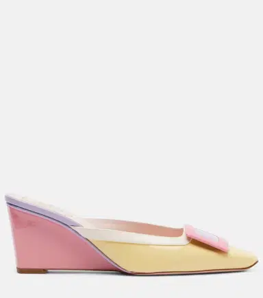 Roger Vivier Belle Vivier 60 patent leather wedge mules | Thumbnail 4 Roger Vivier Belle Vivier 60 patent leather wedge mules | Thumbnail 4