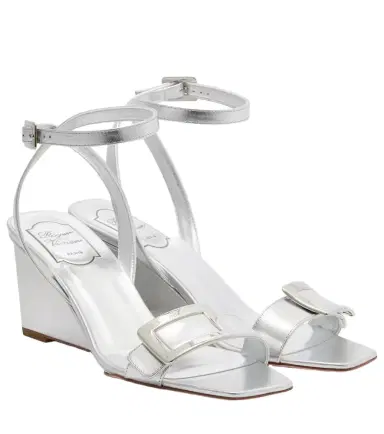 Roger Vivier Belle Vivier metallic leather sandals | Thumbnail 1 Roger Vivier Belle Vivier metallic leather sandals | Thumbnail 1