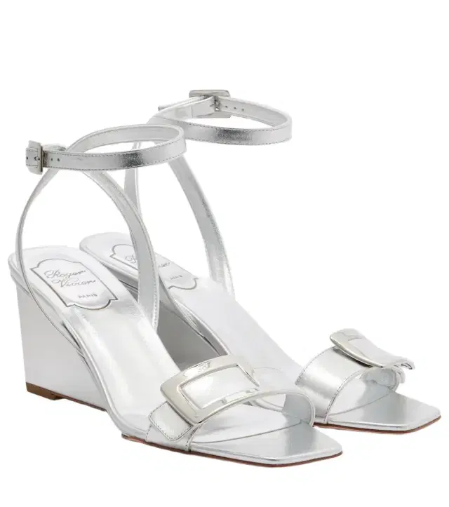 Roger Vivier Belle Vivier metallic leather sandals