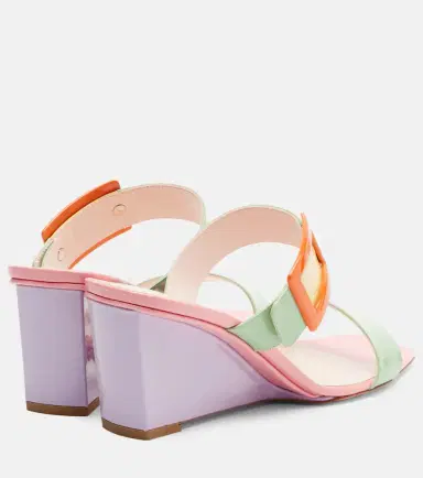 Roger Vivier Belle Vivier 60 patent leather wedge mules | Thumbnail 2