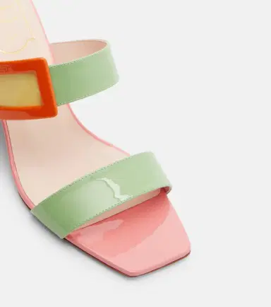 Roger Vivier Belle Vivier 60 patent leather wedge mules | Thumbnail 3
