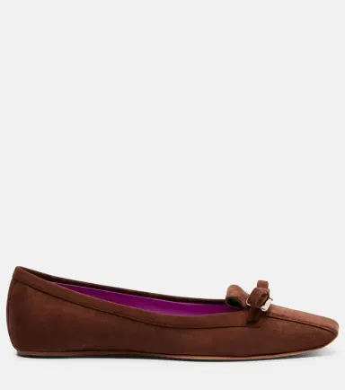 Roger Vivier Trompette suede ballet flats | Thumbnail 3