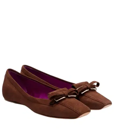 Roger Vivier Trompette suede ballet flats | Thumbnail 1