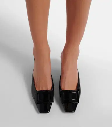 Roger Vivier Belle Vivier 60 leather wedge mules | Thumbnail 6