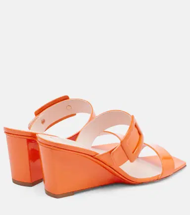 Roger Vivier Belle Vivier 60 patent leather wedge mules | Thumbnail 3 Roger Vivier Belle Vivier 60 patent leather wedge mules | Thumbnail 3