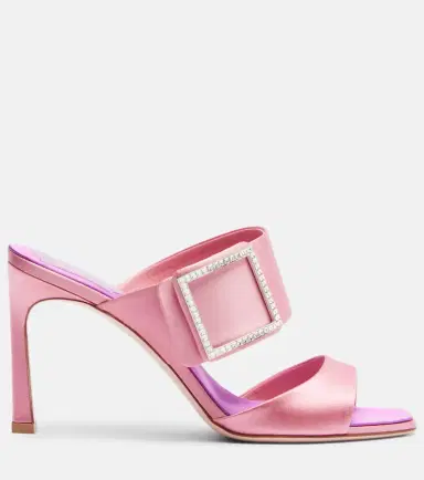 Roger Vivier Trompette 85 embellished satin mules | Thumbnail 3