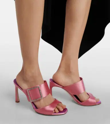 Roger Vivier Trompette 85 embellished satin mules | Thumbnail 5