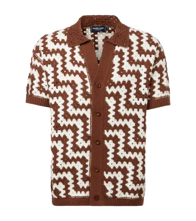 Frescobol Carioca Pinto crochet cotton cardigan