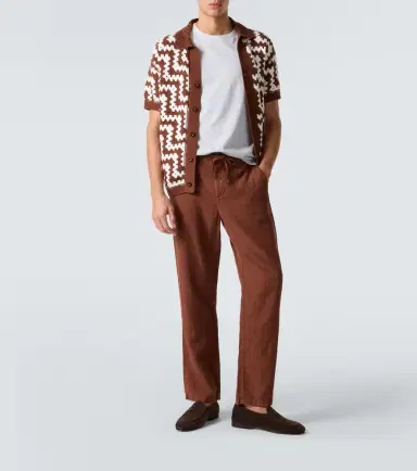 Frescobol Carioca Mendes herringbone straight pants | Thumbnail 6