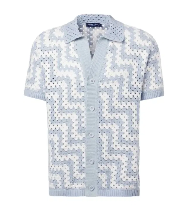 Frescobol Carioca Pinto crochet cotton cardigan