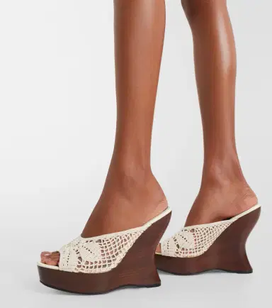Magda Butrym Crochet wedge sandals | Thumbnail 6 Magda Butrym Crochet wedge sandals | Thumbnail 6