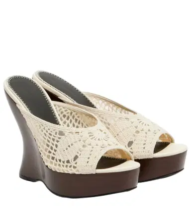 Magda Butrym Crochet wedge sandals | Thumbnail 1 Magda Butrym Crochet wedge sandals | Thumbnail 1