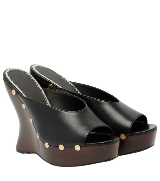 Magda Butrym 115 studded leather wedge mules