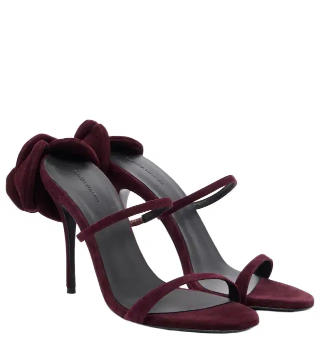 Magda Butrym Floral-appliqué suede mules
