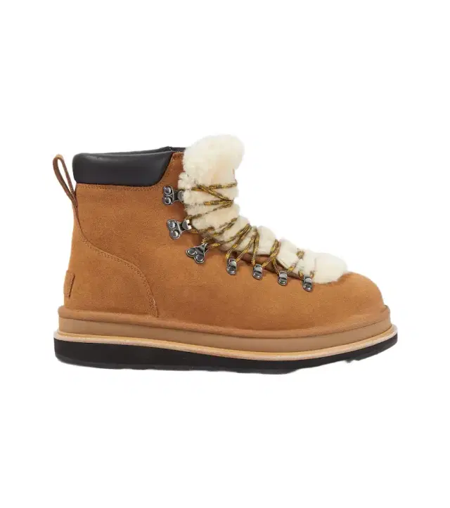 Sacai x UGG suede and shearling hiking boots