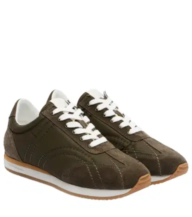 TOTEME Sport suede-trimmed sneakers | Thumbnail 1 TOTEME Sport suede-trimmed sneakers | Thumbnail 1