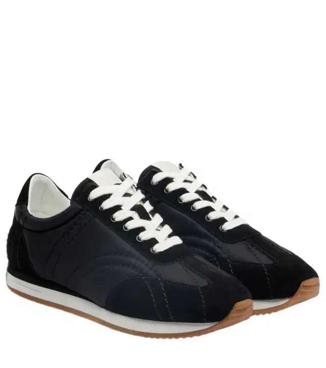 Suede-trimmed sneakers
