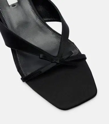 TOTEME Bow-detail satin mules | Thumbnail 2