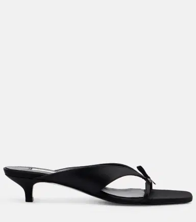 TOTEME Bow-detail satin mules | Thumbnail 3
