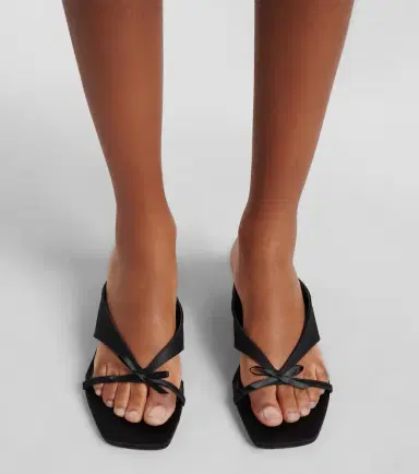 TOTEME Bow-detail satin mules | Thumbnail 6