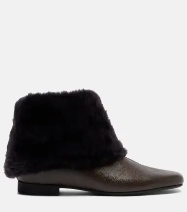 TOTEME Shearling-lined leather ankle boots | Thumbnail 3