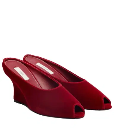 TOTEME Velvet wedge mules | Thumbnail 1 TOTEME Velvet wedge mules | Thumbnail 1