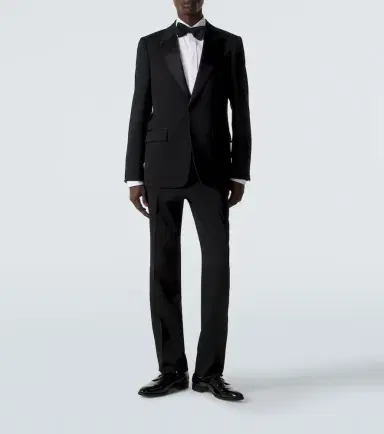 Burberry Wool grain de poudre tuxedo pants | Thumbnail 3
