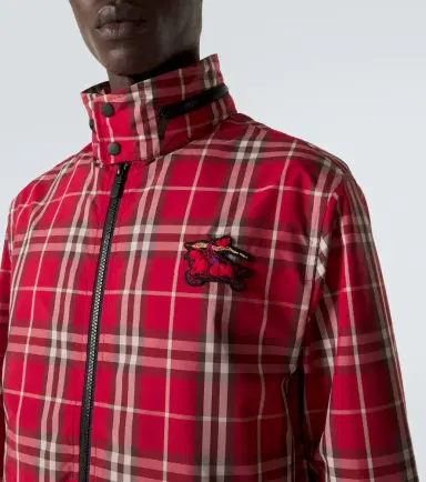 Burberry Check technical blouson jacket | Thumbnail 4 Burberry Check technical blouson jacket | Thumbnail 4