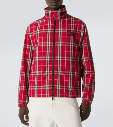 Burberry Check technical blouson jacket | Thumbnail 6 Burberry Check technical blouson jacket | Thumbnail 6