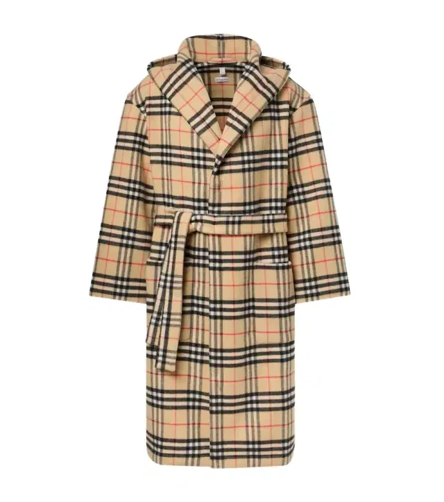 Burberry Check wool and cashmere robe
