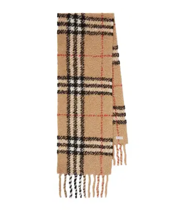 Burberry Check wool-blend bouclé scarf | Thumbnail 1