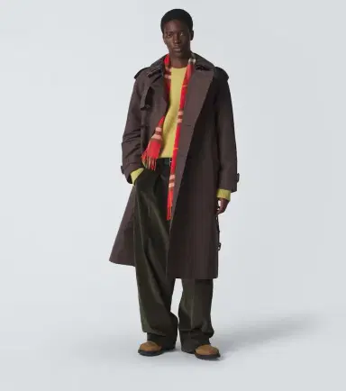 Burberry Check fringed cashmere scarf | Thumbnail 3