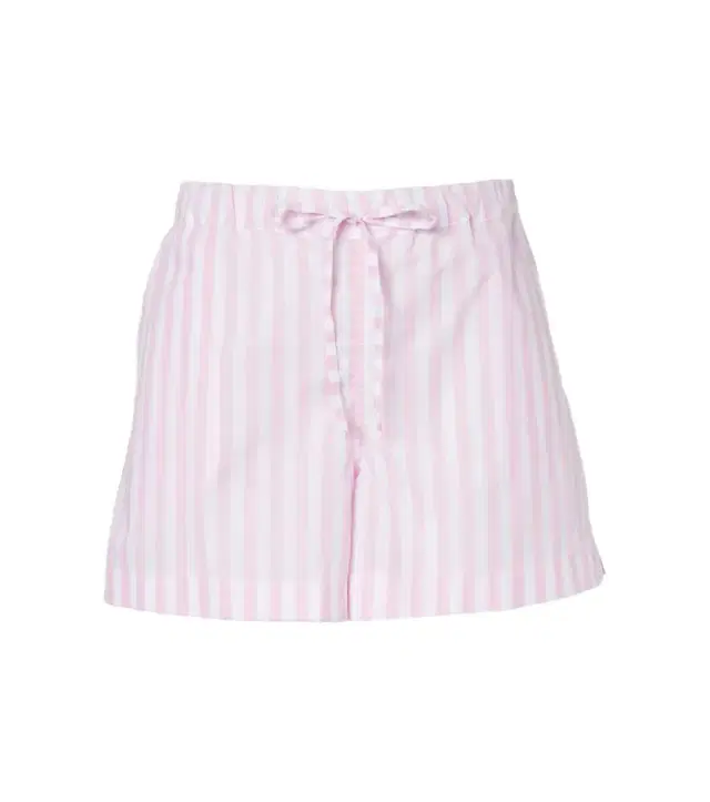 Embroidered striped cotton poplin shorts