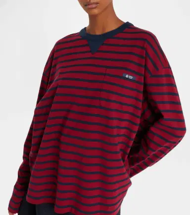 Prada Striped cotton jersey top | Thumbnail 3